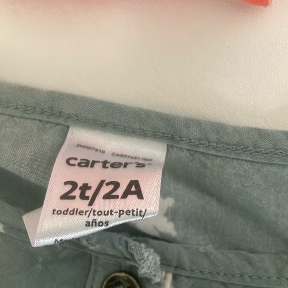 Kids Green Blouse Orange Patterned Kids Top and Ruffled Bell Bottom Jeans - Picture 3 of 7